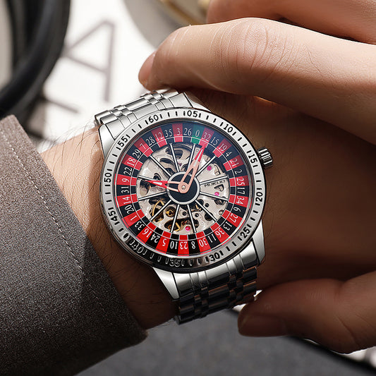 MUKUO Wooden Wide Gamble Plate Men's Fully Automatic Mechanical Watch - Neon North Clothing