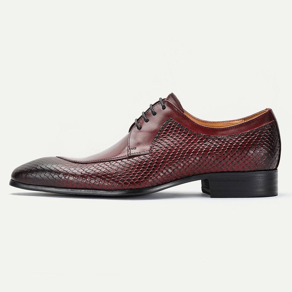Pointed-Toe Men's Leather Shoes for All Seasons – Stylish Business Casual Footwear
