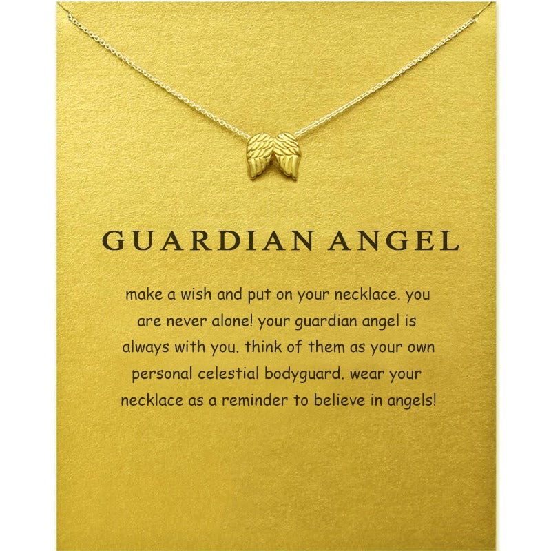 Angel Wings Light Luxury Gold Plated Alloy Collar Short Necklace - Neon North Clothing
