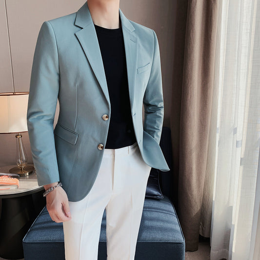 Mens Casual Two-Button Suit - Simple Sophisticated Single-Breasted Design