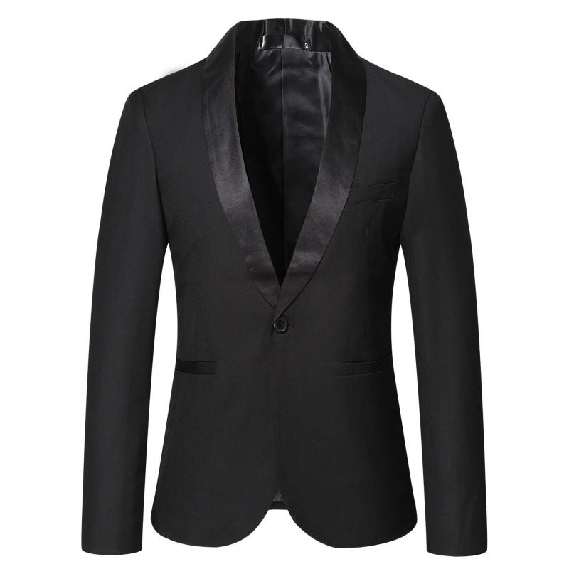 Mens Tuxedo Jacket with Mandarin Collar - Stylish Business Wear