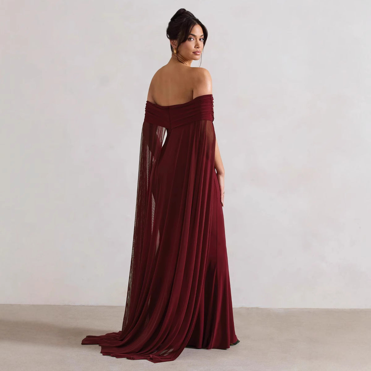 Elegant and Fashionable Off-Shoulder Pleated Dress for Women - Perfect Off-Shoulder Pleated Dress - Neon North Clothing