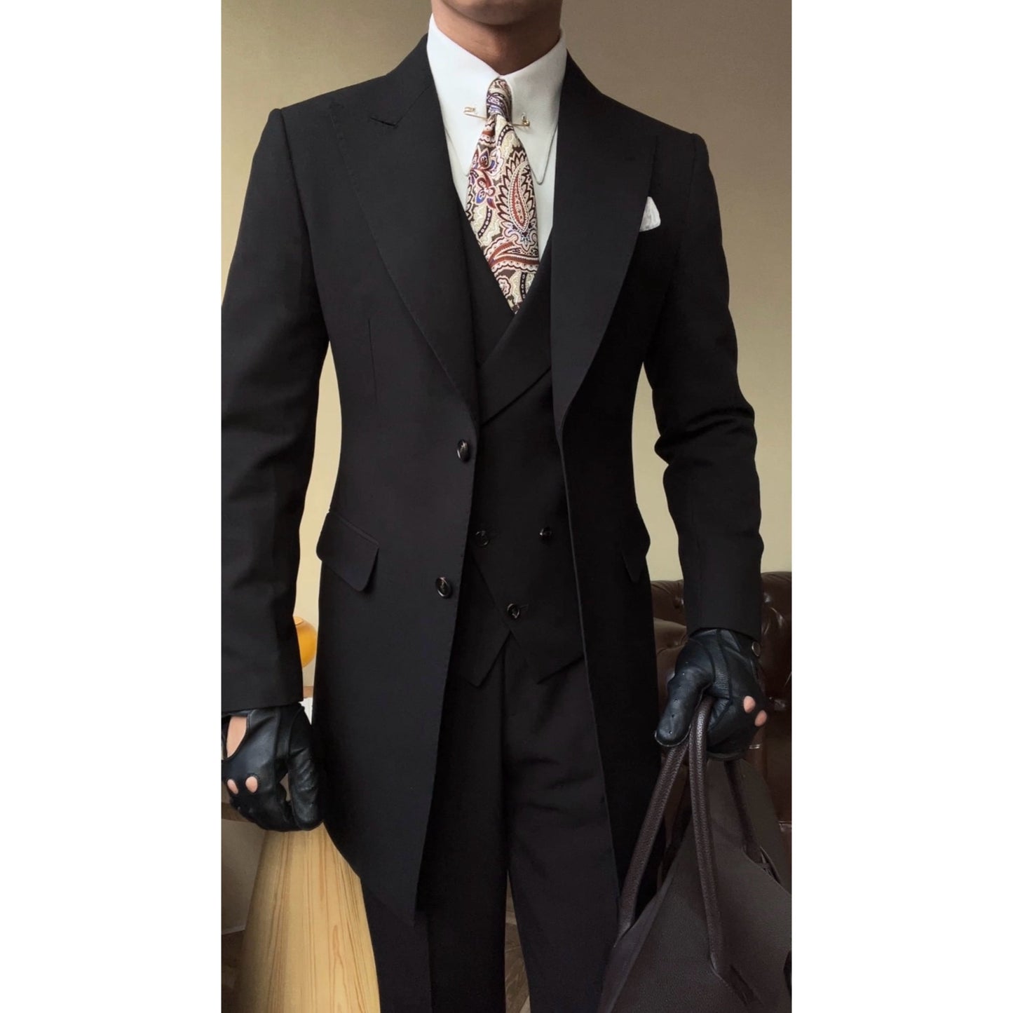 Black Milano Suit Jacket - Elegant Over Jacket for Sophisticated Style