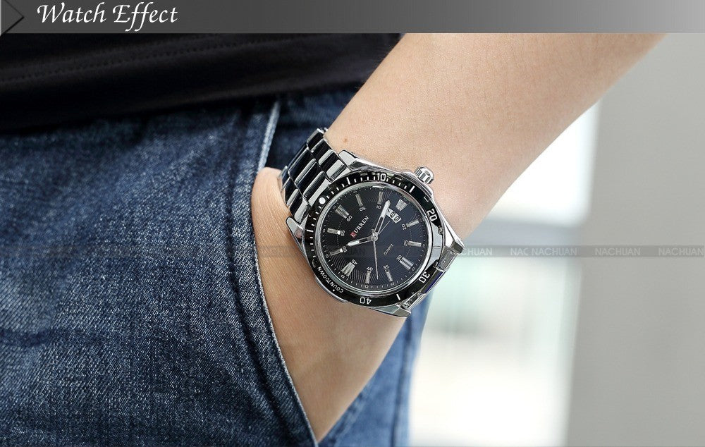 Luxury Waterproof Quartz Watch - Full Steel Analog Waterproof Timepiece - Neon North Clothing