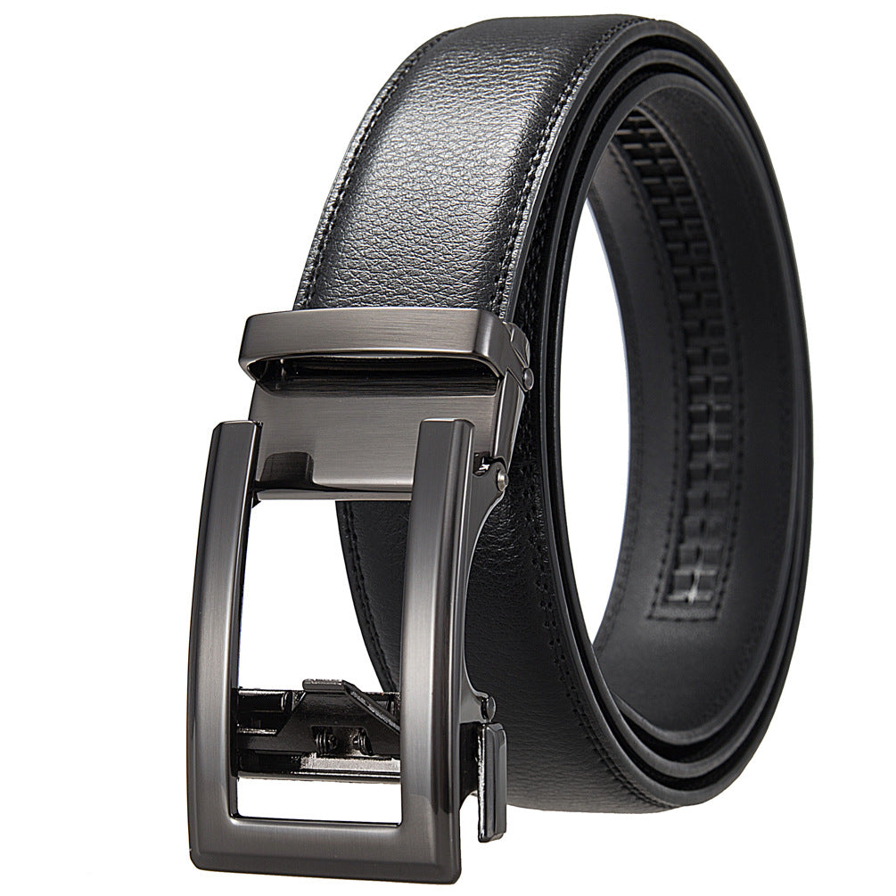 Antique Cowhide Leather Belt for Men - Casual Business Comfort Click Belt