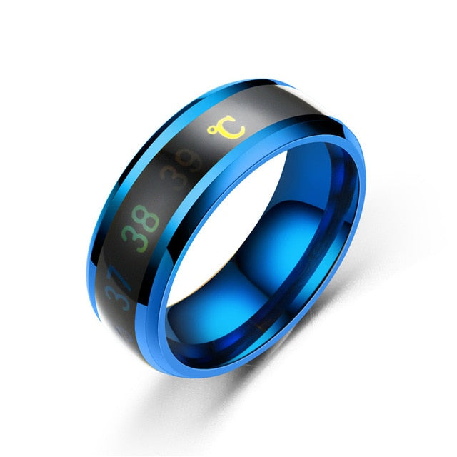 Titanium Steel Mood Emotion Feeling Intelligent Temperature Sensitive Ring - Neon North Clothing