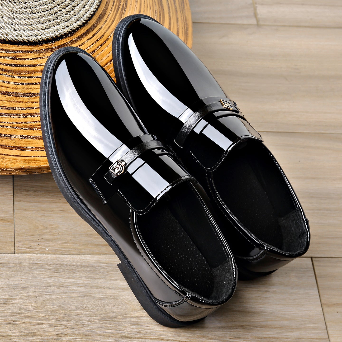 Dress Leather Shoes with Mirror-Like Slip-On Design for Effortless Elegance in Premium Quality