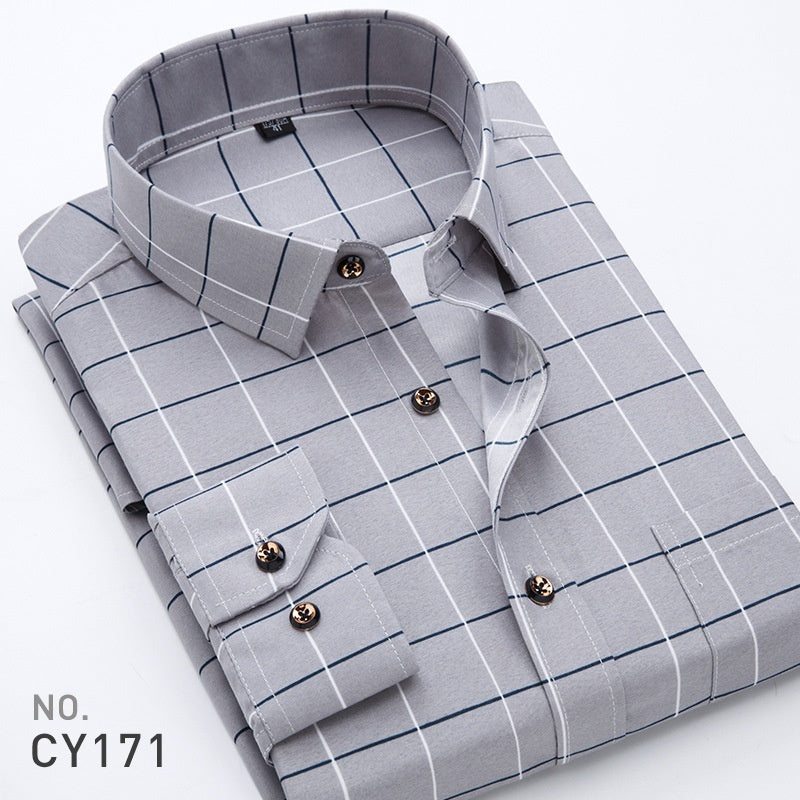 Men's Printed Dress Shirt with Angled Cuffs and Long Sleeves - Neon North Clothing