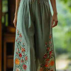 Stylish and Comfortable Women's Linen Wide Leg Pants