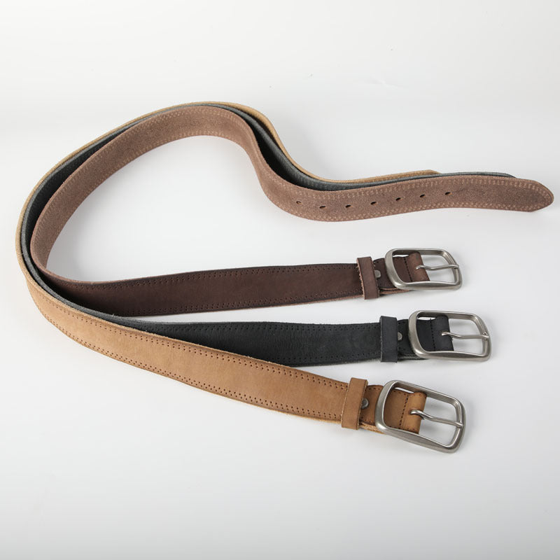 Distressed Cowhide Men's Leather Belt - Retro Style - Neon North Clothing