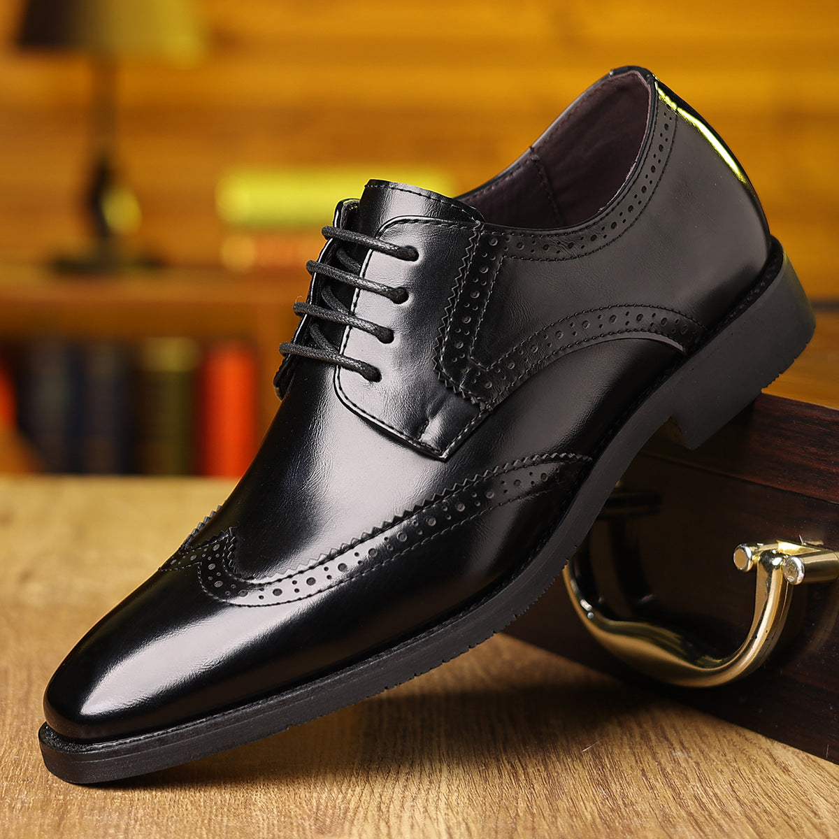Men's Leather Casual Formal Shoes - Soft-Soled Business Comfort