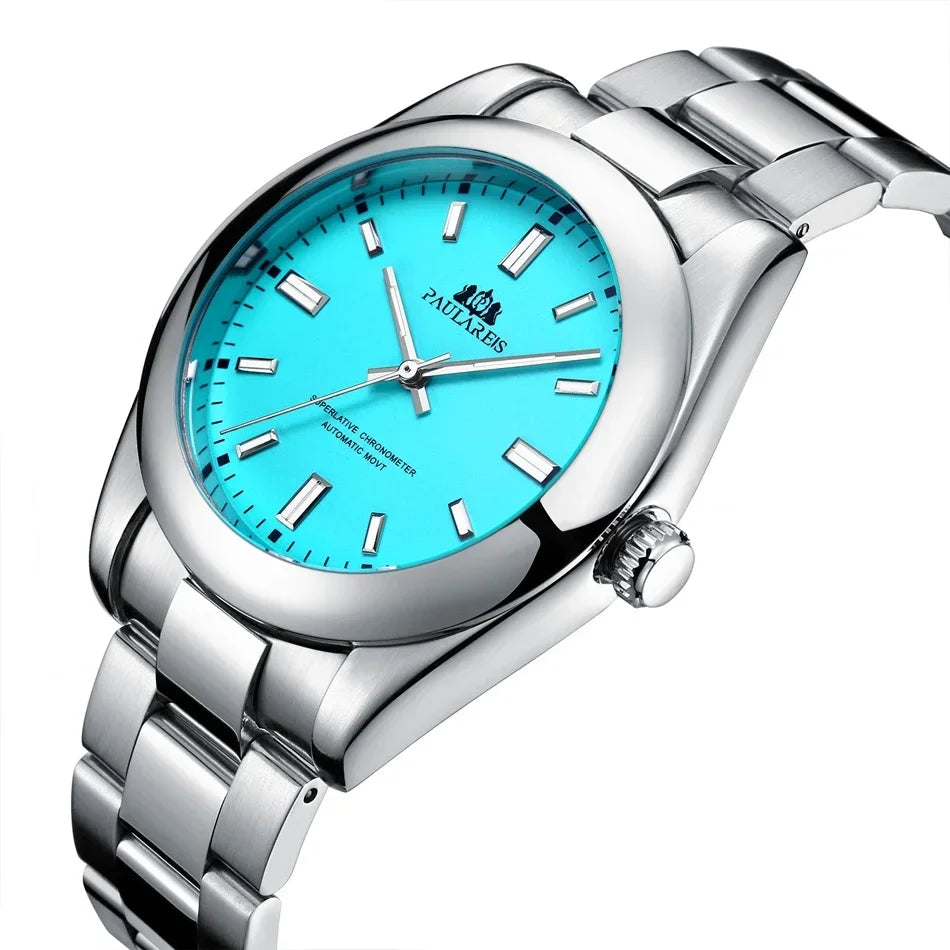 PAULARIES Automatic Watch for Men Mechanical Stainless Steel Luxury - Neon North Clothing