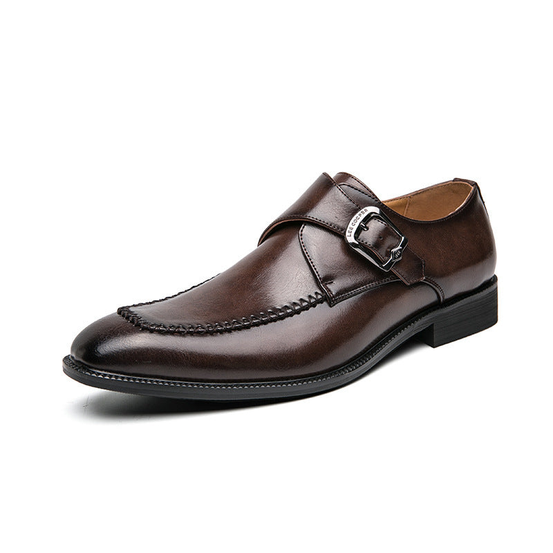 Fashion Square Buckle Leather Shoes for a Trendy Style