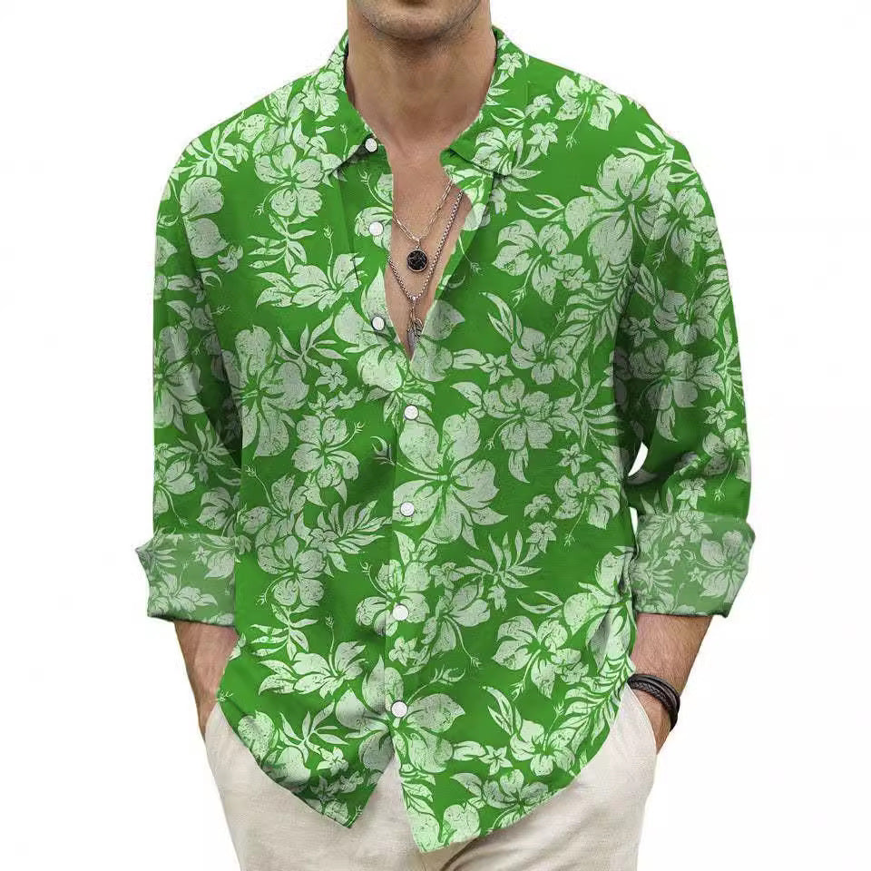 Mens Floral Print Shirt - Slim Fit Design