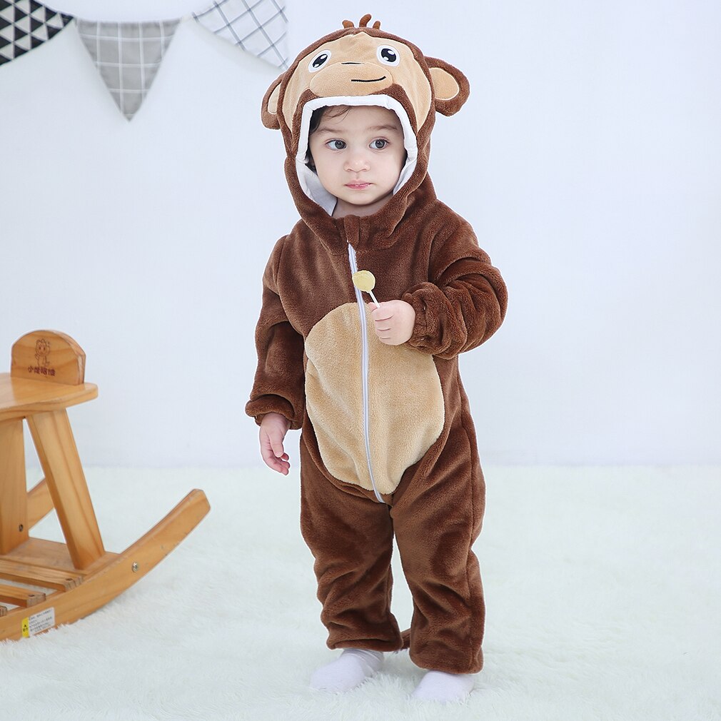 3M - 24M Infant Animal Jumpsuits for Cute and Comfy Baby Outfits - Neon North Clothing