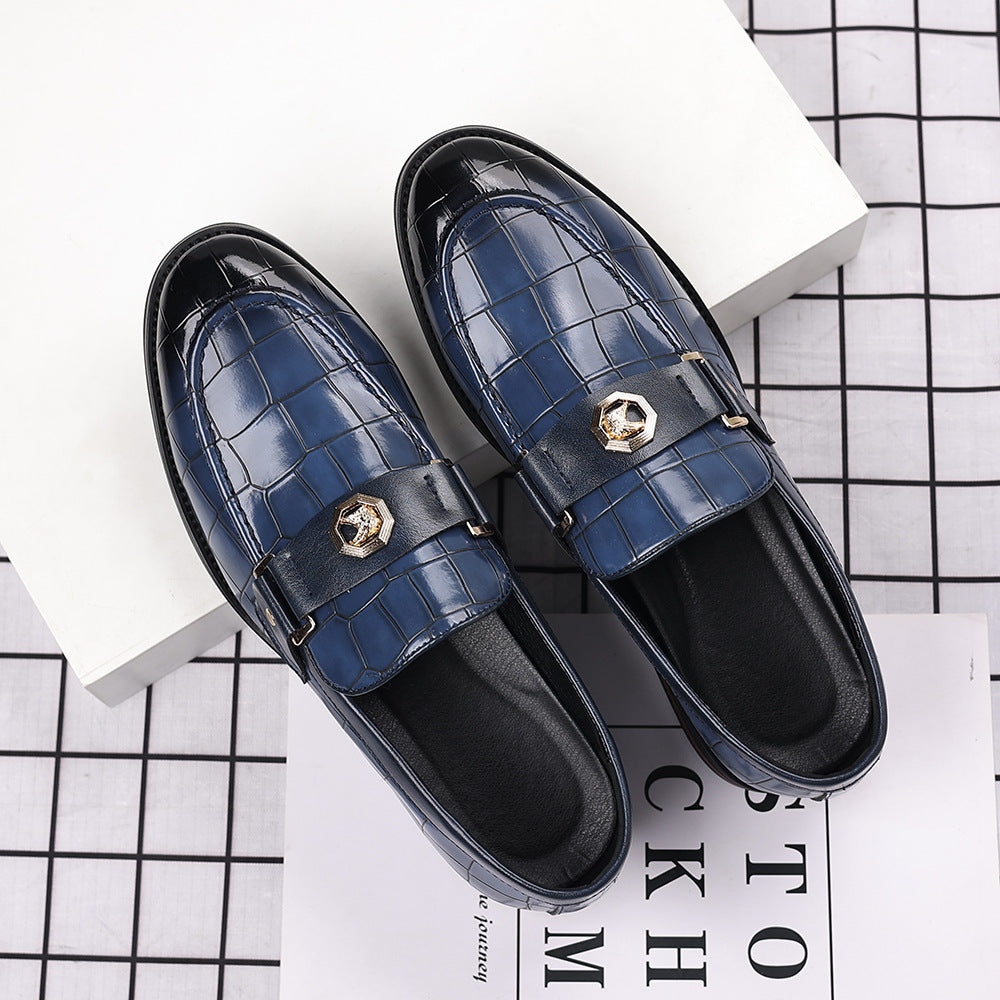 Men's Plaid Casual Loafers Black - Brown - Blue