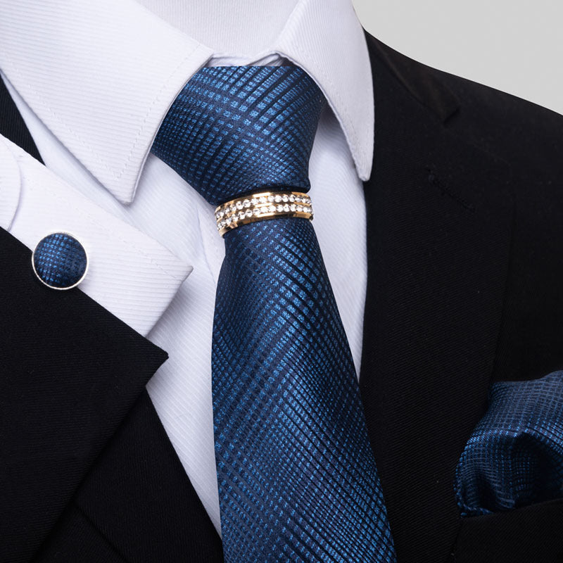 Multi Colored Striped Tie Set with Floral Design for Men - Neon North Clothing
