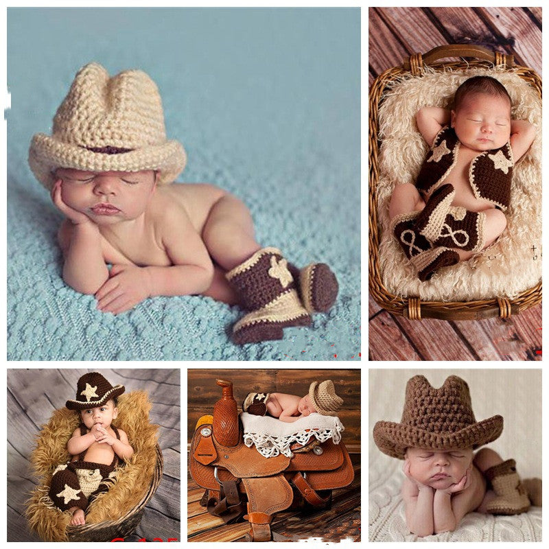 Combinaison photo bébé tricotée en laine 