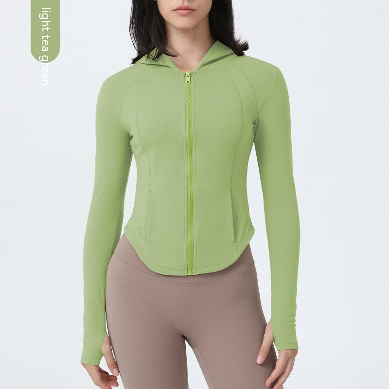 Chaqueta de yoga y deportiva para mujer con forro polar
