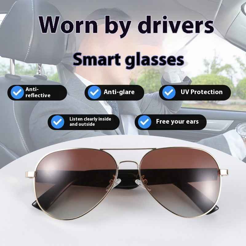 Smart AI Translation Glasses with Bluetooth Music, Audio, UV Protection, and Polarized Lenses