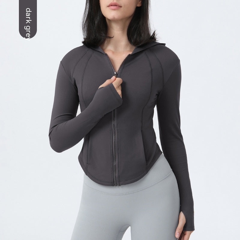 Chaqueta de yoga y deportiva para mujer con forro polar