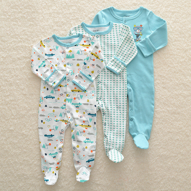 Conjunto de 3 bodys de algodón para bebé recién nacido