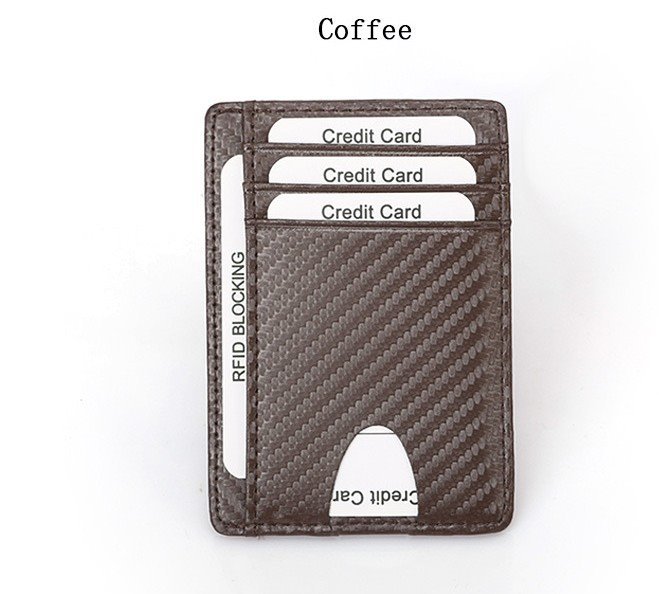 Black RFID Business Card Holder Wallet