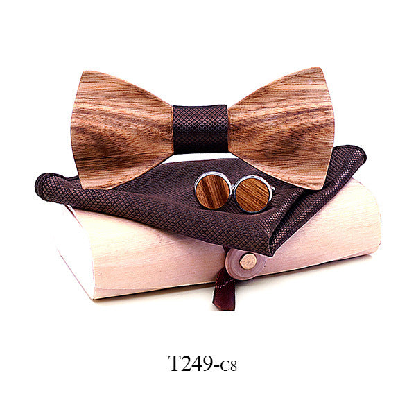 Zebra Wood Bow Tie - Unique and Stylish Wooden Accessory - Neon North Clothing