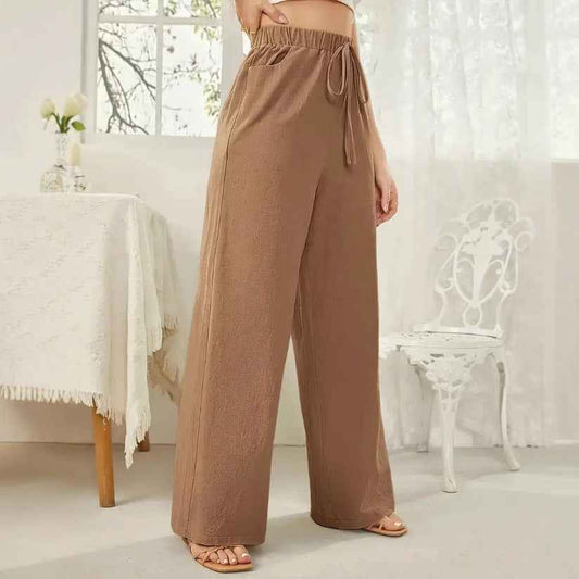 Elastic Waist Casual Trousers for All-Day Comfort