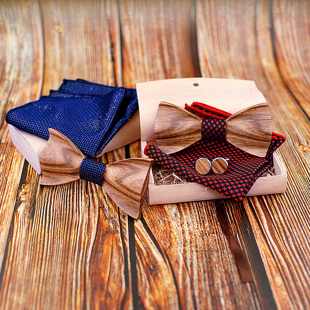 Zebra Wood Bow Tie - Unique and Stylish Wooden Accessory - Neon North Clothing