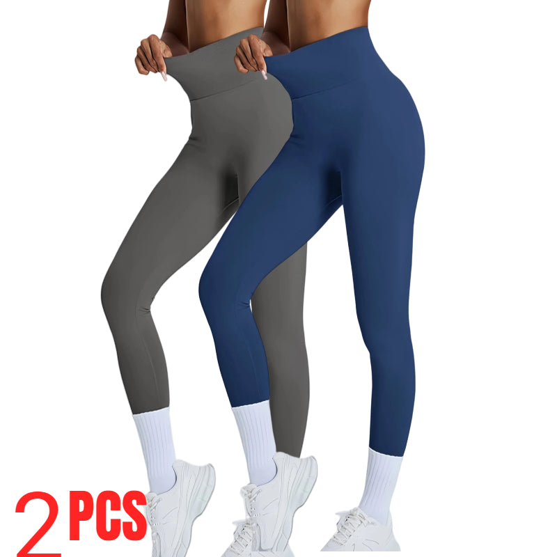 2 Pack Women's High Waisted Seamless Leggings