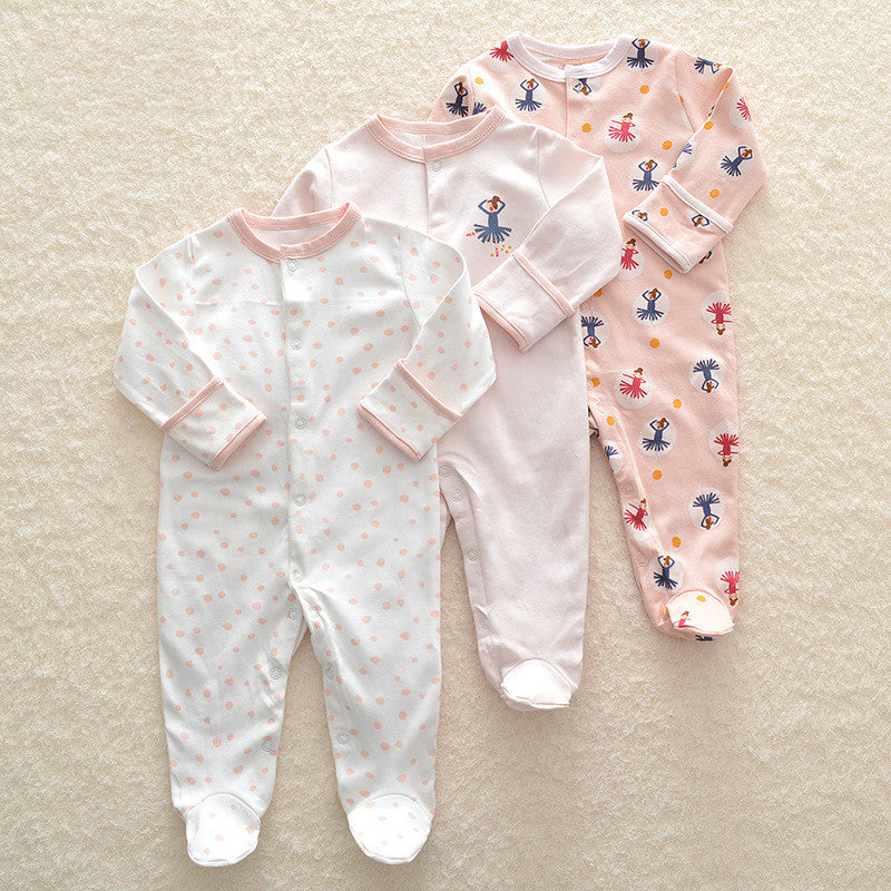 Conjunto de 3 bodys de algodón para bebé recién nacido