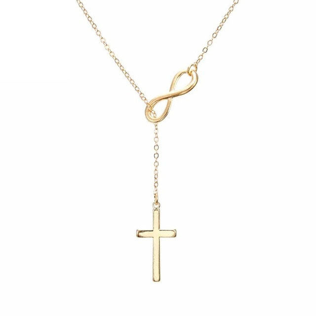 Small Gold Cross Pendant Necklace - Neon North Clothing
