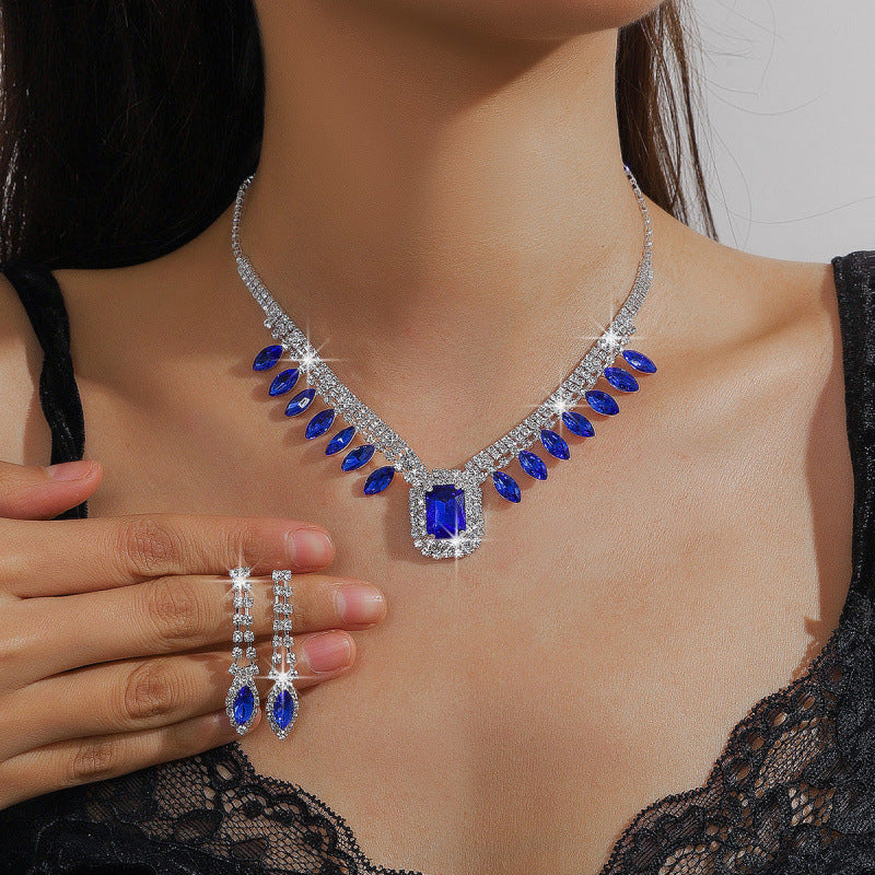 Banquet Dress Jewelry Set - Stylish Elegant Necklace and Earrings Set
