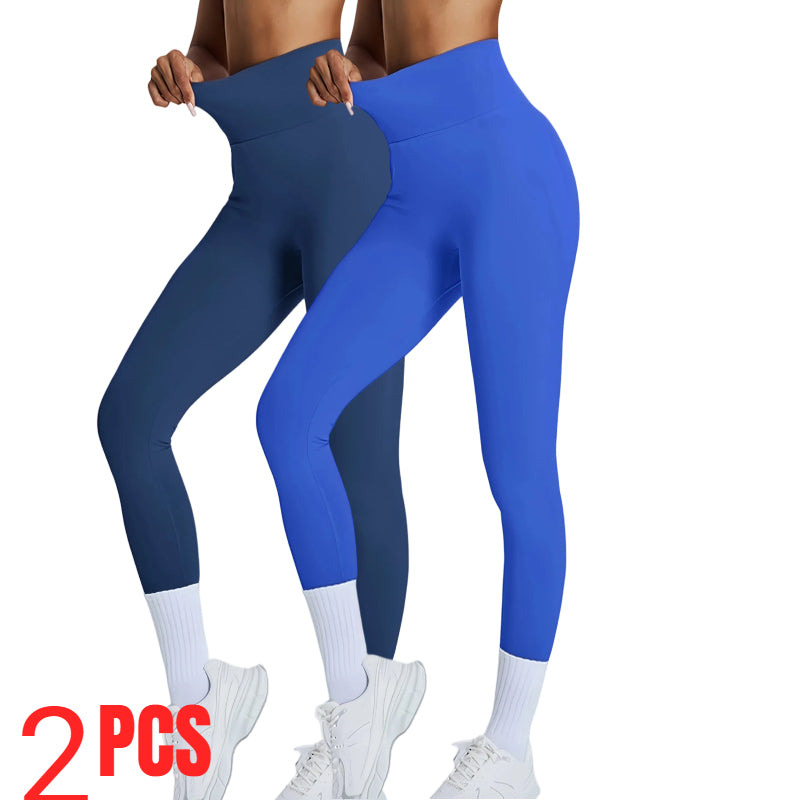 2 Pack Women's High Waisted Seamless Leggings