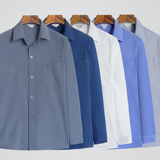 Men's Casual Long Sleeve Shirt - Stylish Loose Fit Regular Shirt for Everyday Wear