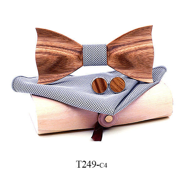Zebra Wood Bow Tie - Unique and Stylish Wooden Accessory - Neon North Clothing