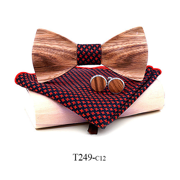 Zebra Wood Bow Tie - Unique and Stylish Wooden Accessory - Neon North Clothing
