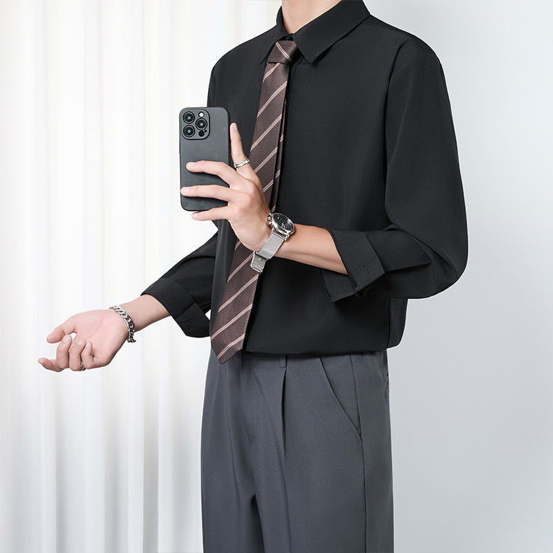 Versatile Wrinkle Free Business Casual Shirt - Relaxed Fit for Easy Style