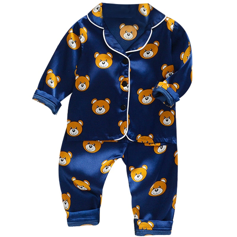 9M - 4 Years Silk Satin Tops and Pants Set for Kids - Neon North Clothing