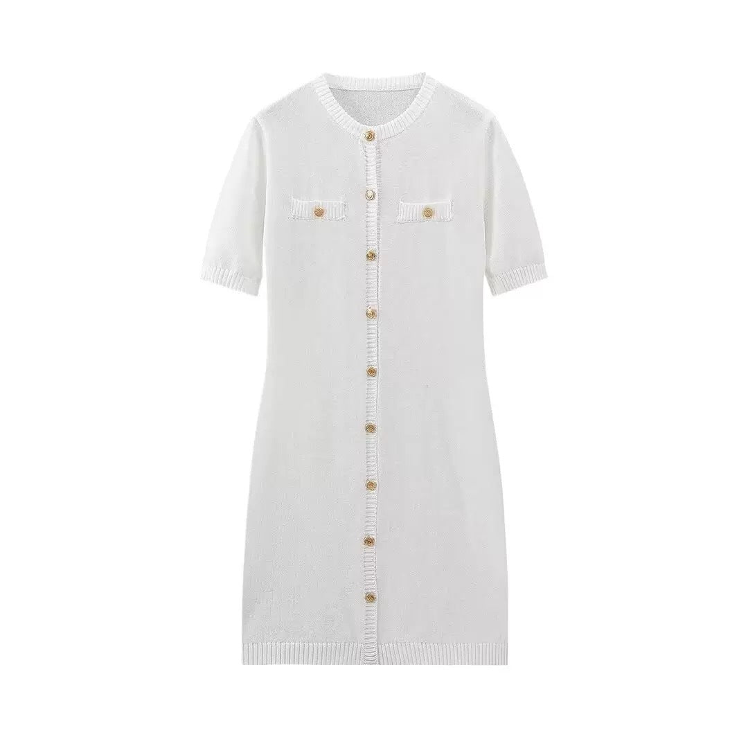 Chic Dress for Women with Metal Buckle - Neon North Clothing