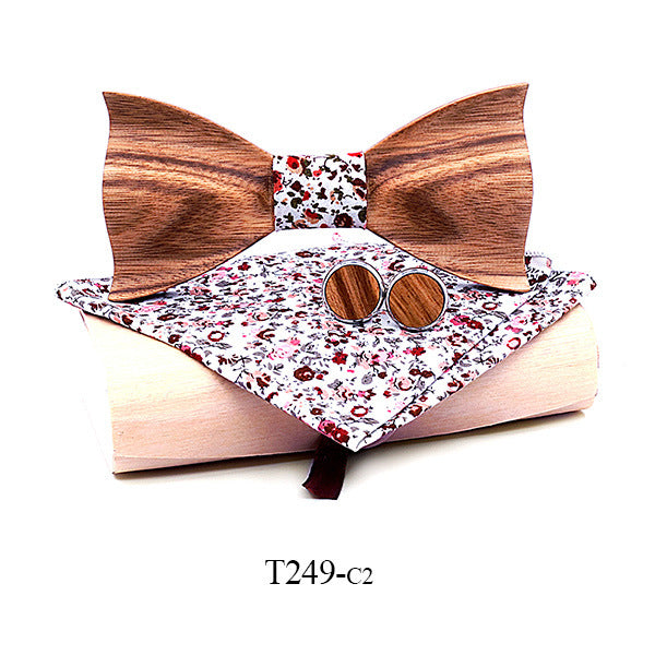 Zebra Wood Bow Tie - Unique and Stylish Wooden Accessory - Neon North Clothing