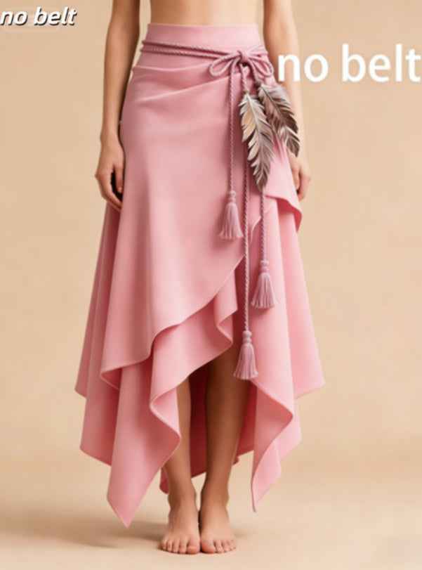Irregular Ruffled Skirt