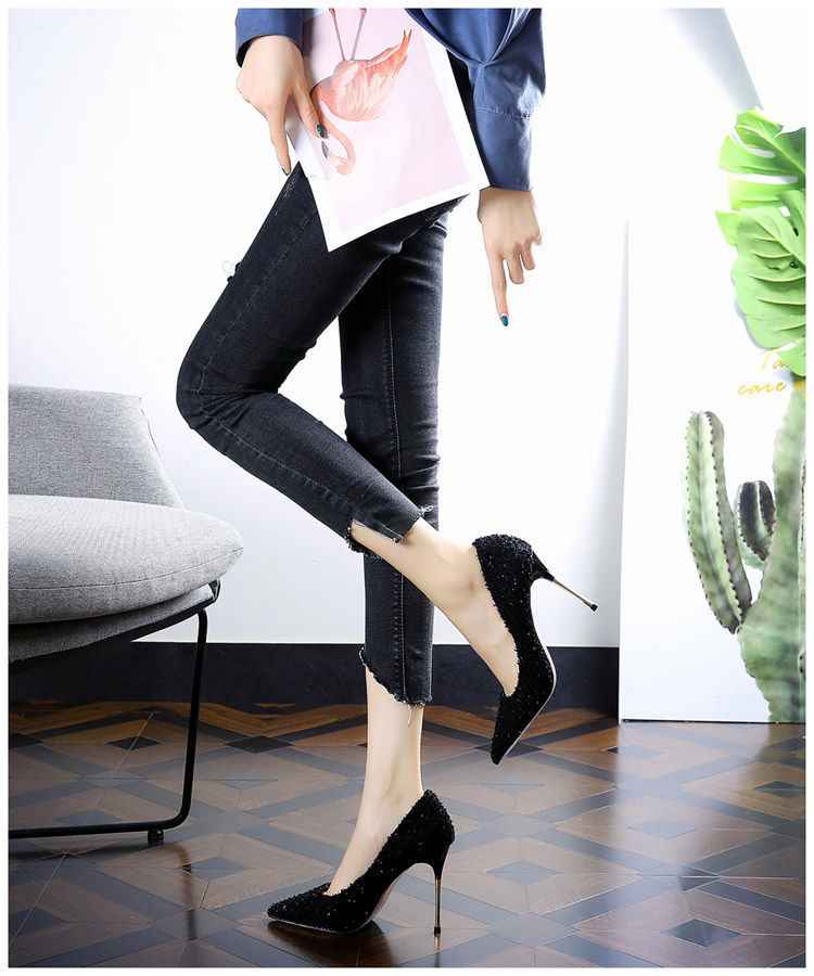 New White High Heel Stiletto Shoes for Women - Pointed Toe Elegance