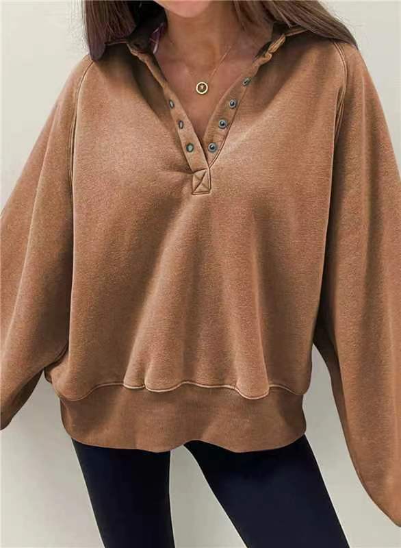 Fashionable Sporty Oversized Pullover Sweatshirt for Trendy Comfort