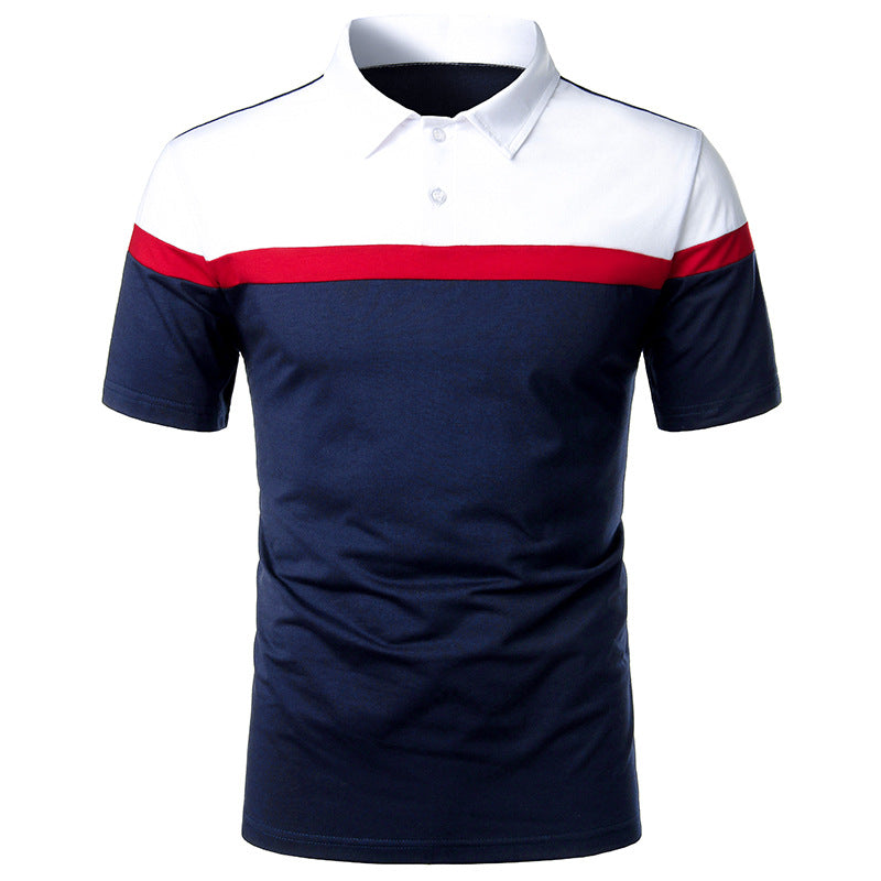 Color Matching Polo T-Shirt for Men - Casual Short Sleeves Design - Neon North Clothing
