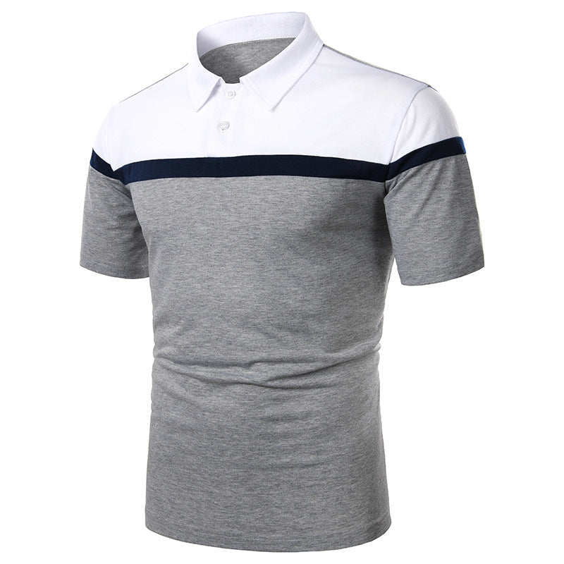 Color Matching Polo T-Shirt for Men - Casual Short Sleeves Design - Neon North Clothing