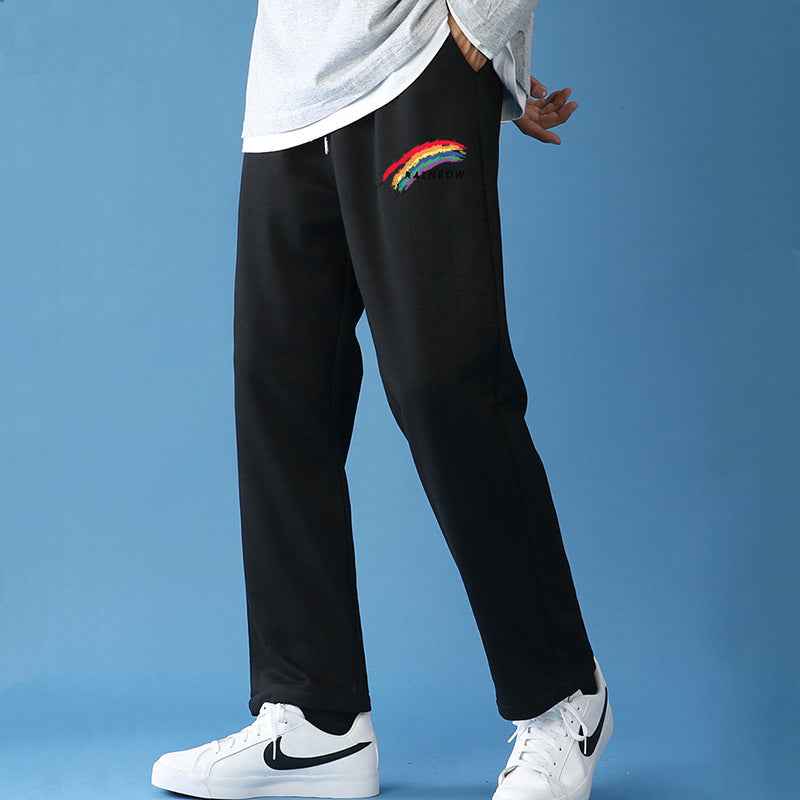 Casual Wide-Leg Sweatpants - Loose-Fitting Straight-Leg Style