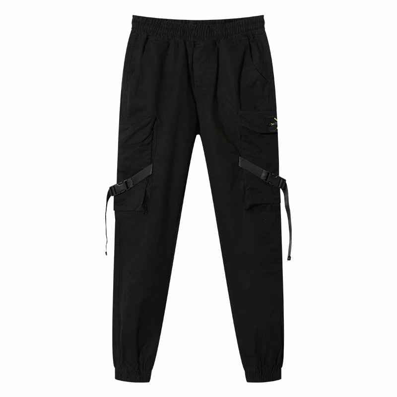 Trendy Black Slim-Fit Cargo Jeans for Modern Style and Comfort