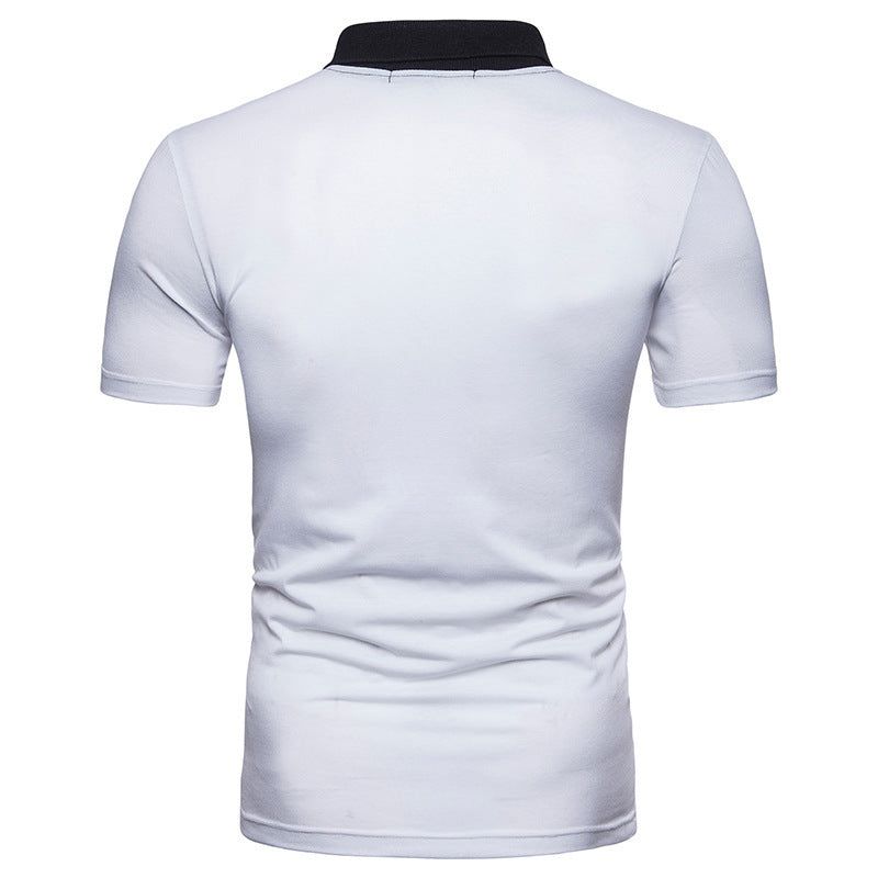 Irregular Stitching Polo Shirt for Trendy Casual Style - Neon North Clothing